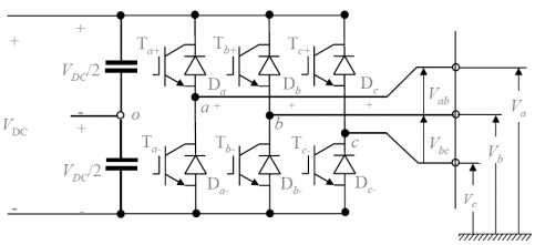 The topology of a conventional two-level VCS using IGBT switches